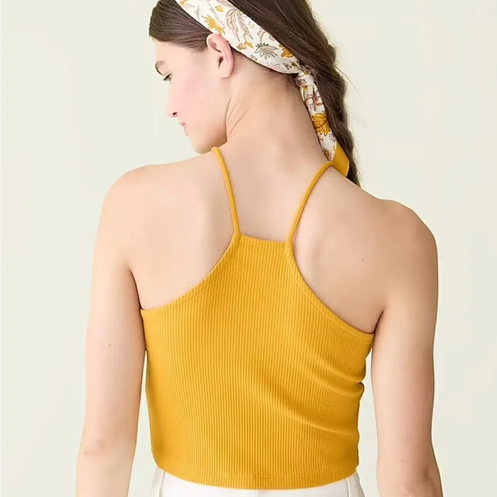 J. Crew Vintage Rib Crop Halter Tank